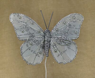 Glitter Butterfly - White/Silver/Gold Glitter Butterfly - White/Silver/Gold