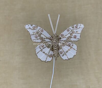 Glitter Butterfly - White/Pink/Emerald/Gold/Silver Glitter Butterfly - White/Pink/Emerald/Gold/Silver