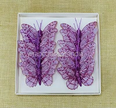 Glitter Butterfly - White/Pink/Emerald/Gold/Silver Glitter Butterfly - White/Pink/Emerald/Gold/Silver