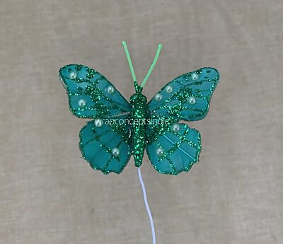 Glitter Butterfly - White/Pink/Emerald/Gold/Silver Glitter Butterfly - White/Pink/Emerald/Gold/Silver