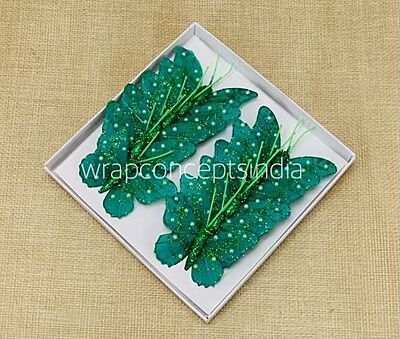 Glitter Butterfly - White/Pink/Emerald/Gold/Silver Glitter Butterfly - White/Pink/Emerald/Gold/Silver