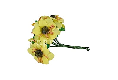 Flower On Stick -Lemon Yellow Flower On Stick -Lemon Yellow