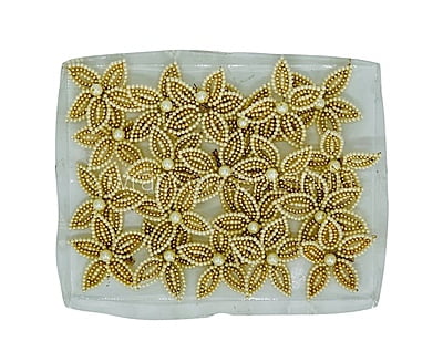 Flower in Pearl & gold beads (5 strings)