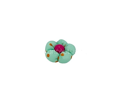 Sea Green Flower with Pink Center