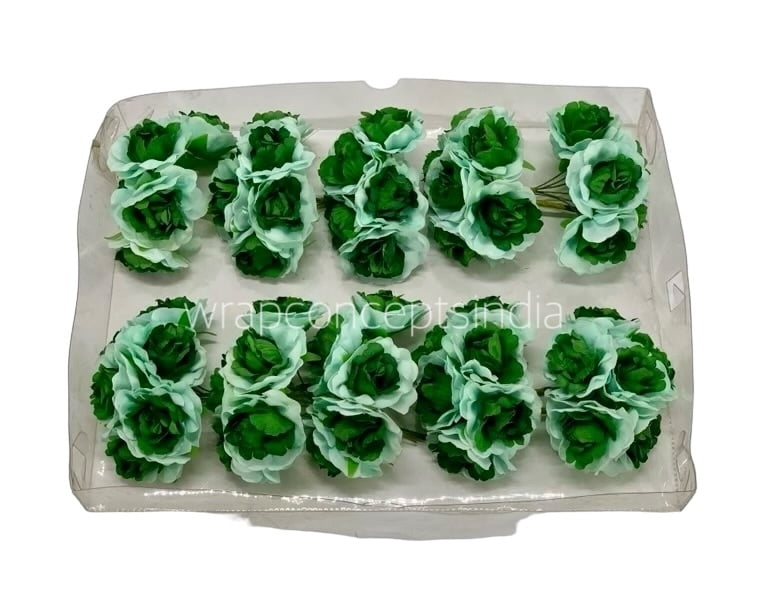 Mint & Green Rose on Stick