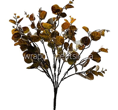 Leaves Bunch with Purple Flowers & White Fern
