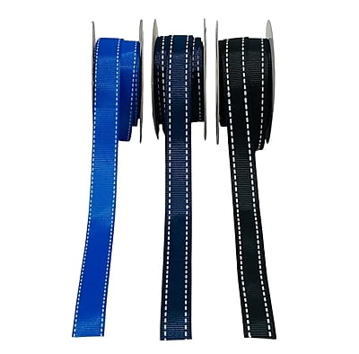 Cross Stitch Edges - Shades of Blue & Black