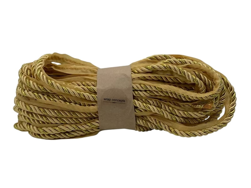 Gold & Glitter Twisted Chord - 10 MM