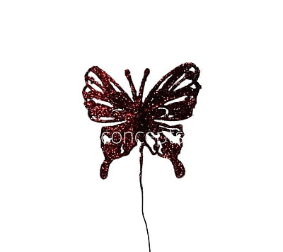Glitter Butterfly - Gold/Silver/Red