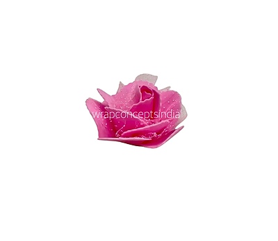 Pink Medium Foam Rose With Net Pink Medium Foam Rose With Net