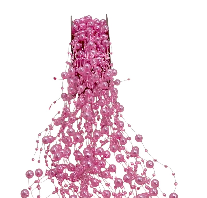 Pearl String - Rose Pink (Pack of 50) Pearl String - Rose Pink (Pack of 50)