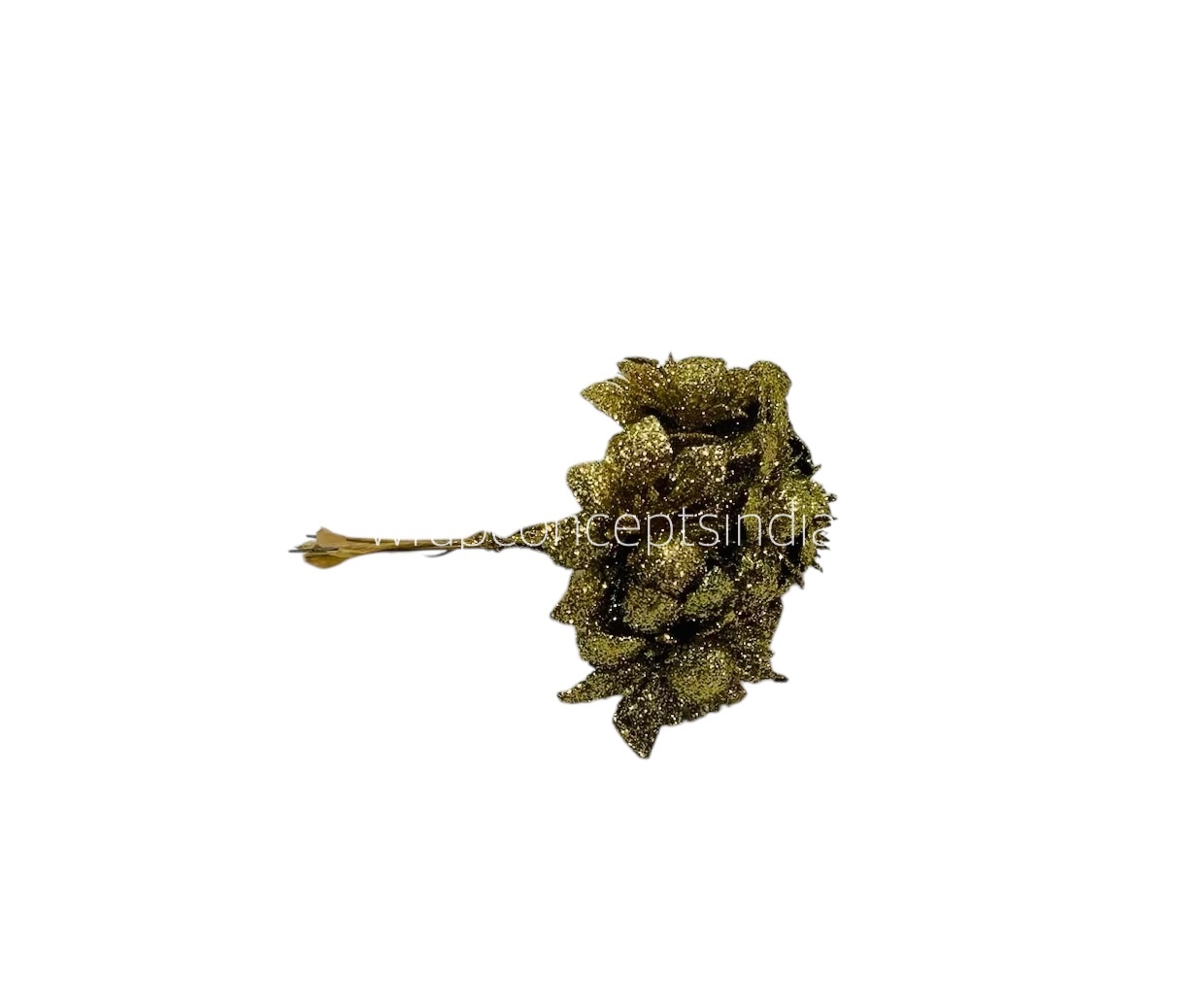 Small Glitter Flower -Gold