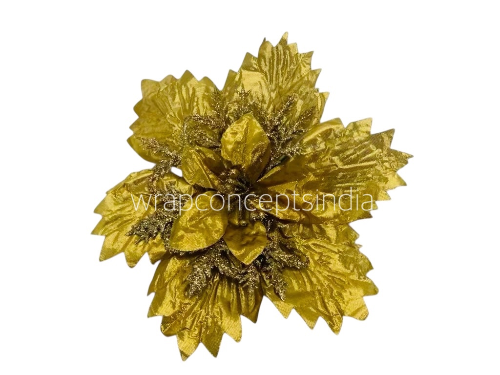 Gold Glitter Metallic Poinsettias Gold Glitter Metallic Poinsettias