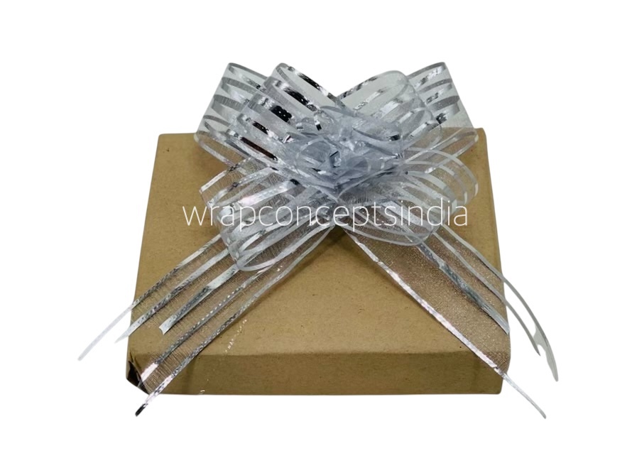 Organza Stripe Pull Bows - 50mm Organza Stripe Pull Bows - 50mm
