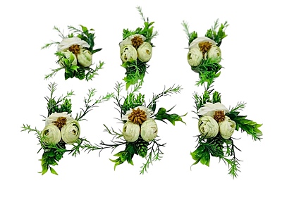 Twin Pistachio Peony & Rose Ready Bunch
