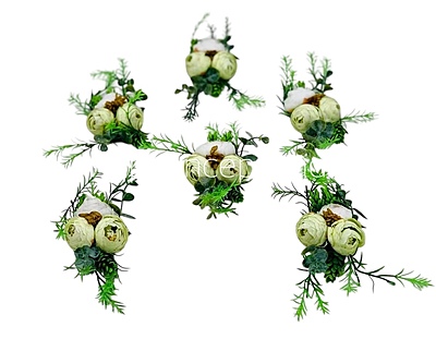 Twin Pistachio Peony & White Peony Ready Bunch