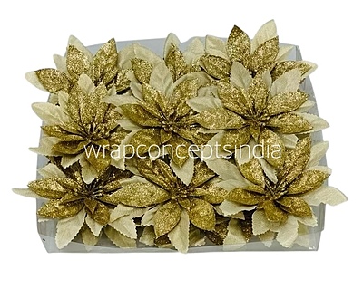 Light Gold Layer Glitter Flower