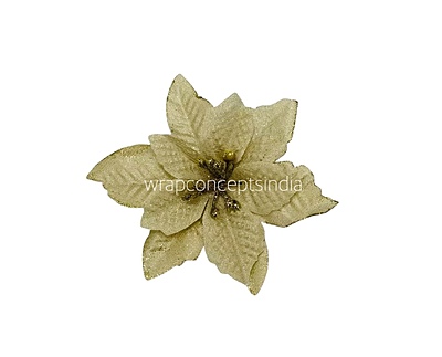 Light Gold Textured Poinsettias Light Gold Textured Poinsettias