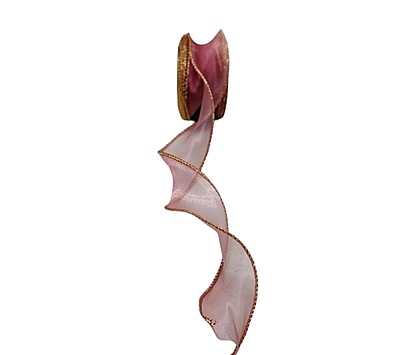 Sheer Ribbon with Gold Wired Edges