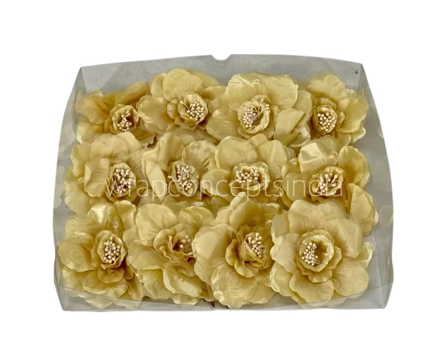 Gold Rose With Organza Petals