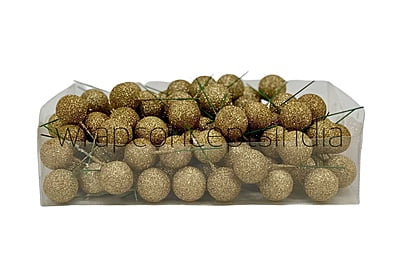 Gold Glitter Faux Balls - 30 MM Gold Glitter Faux Balls - 30 MM