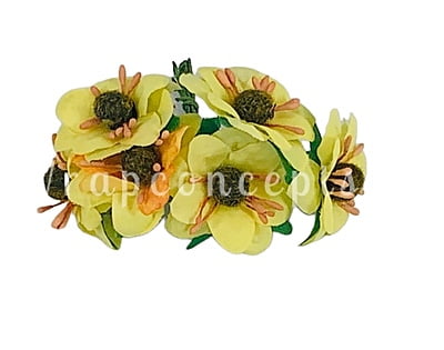 Flower On Stick -Lemon Yellow Flower On Stick -Lemon Yellow