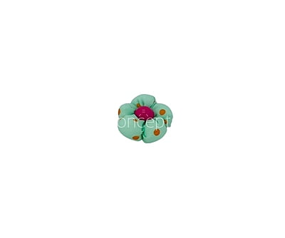 Sea Green Flower with Pink Center