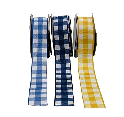 Plaid Grosgrain Ribbon