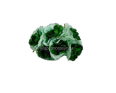 Mint & Green Rose on Stick