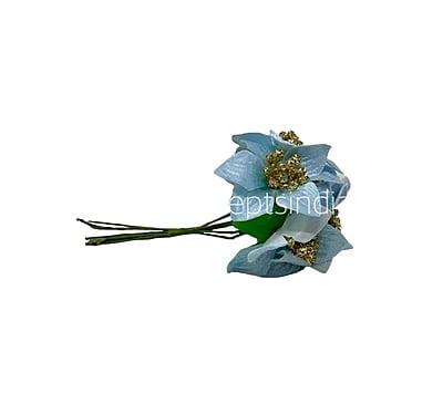 Ice Blue Flowers with Glitter Pollens