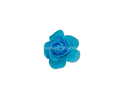 Sky Medium Foam Rose With Net Sky Medium Foam Rose With Net