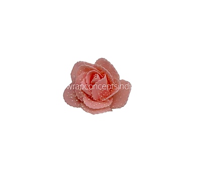 Peach Medium Foam Rose With Net Peach Medium Foam Rose With Net