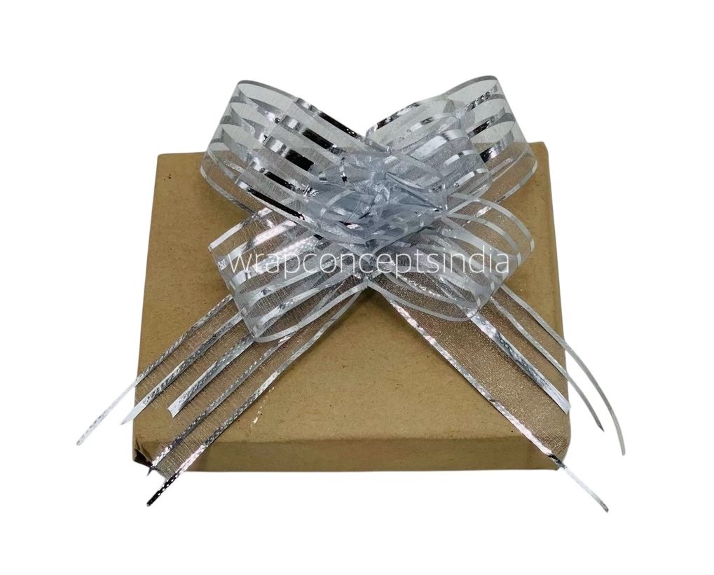 Organza Stripe Pull Bows - 50mm Organza Stripe Pull Bows - 50mm