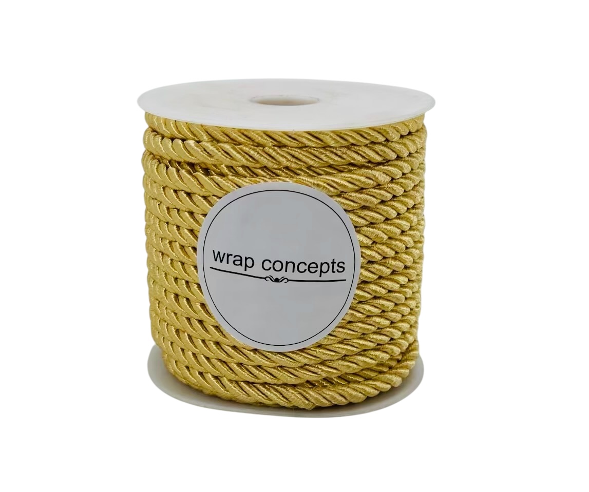 Twisted Chord - Dull Gold - 5.5/ 8 MM
