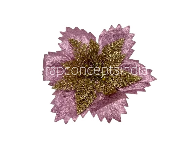 Pink & Silver Metallic Poinsettias