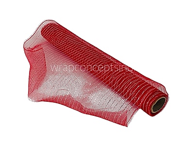 Net with Thin Silver Stripes - Red Net with Thin Silver Stripes - Red