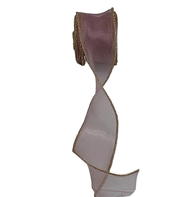 Sheer Ribbon with Gold Wired Edges