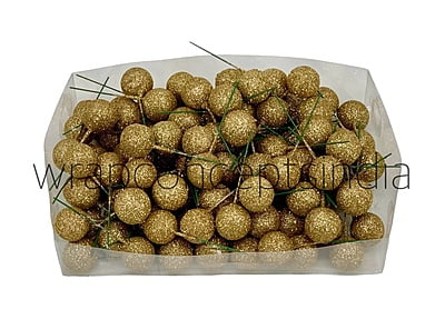 Gold Glitter Faux Balls - 30 MM Gold Glitter Faux Balls - 30 MM