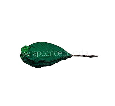 Emerald Green Leaves with Glittered Edges Emerald Green Leaves with Glittered Edges