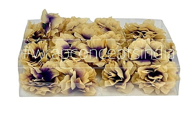 Big Petunia Flower - Beige with Purple