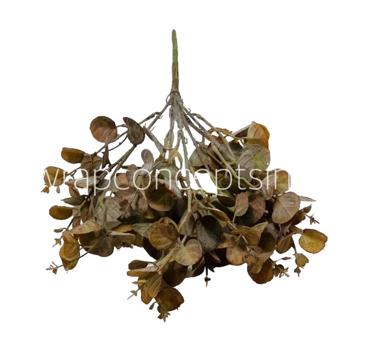 Leaves Bunch with Purple Flowers & White Fern
