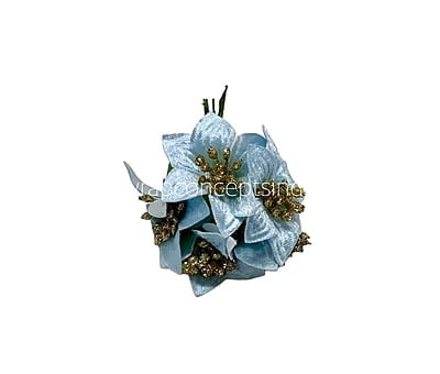 Ice Blue Flowers with Glitter Pollens