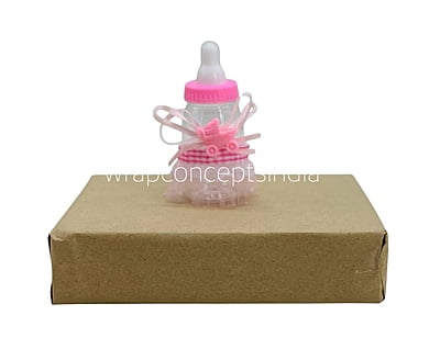 Pink/Blue Bottle with Frill & Motif