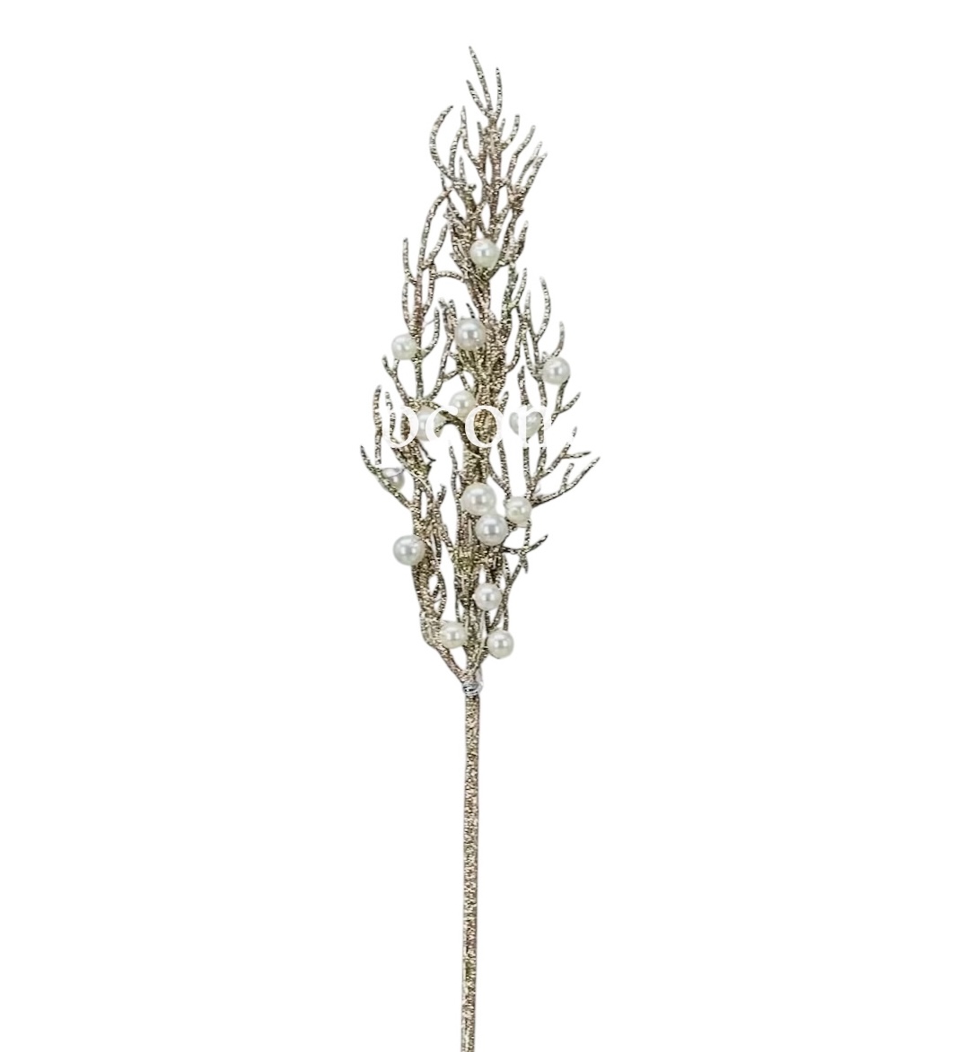 Long Coral Reef Sticks with Pearls