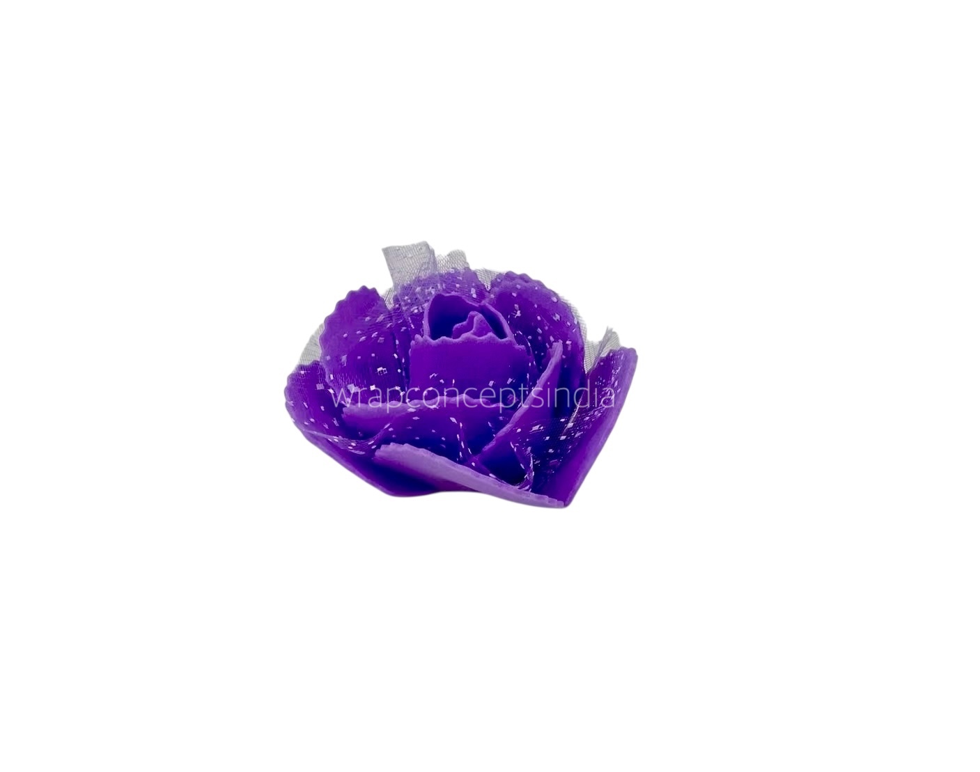 Purple Medium Foam Rose With Net Purple Medium Foam Rose With Net