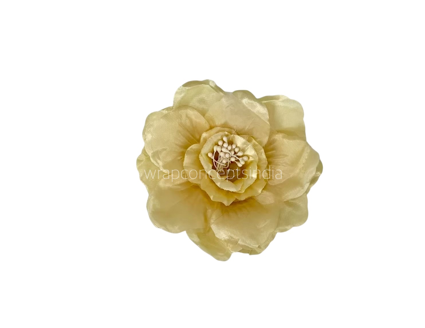 Gold Rose With Organza Petals Gold Rose With Organza Petals