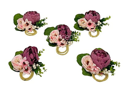 Dusky Mauve Peony & Camellia  Ready Bunch