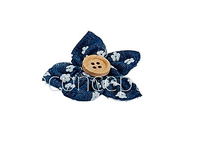 Denim Blue with Buttoned Centre. Denim Blue with Buttoned Centre.