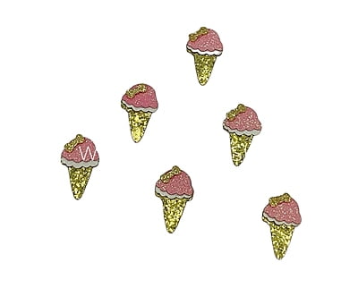 Ice Cream Cone Accessories - Gold Ice Cream Cone Accessories - Gold