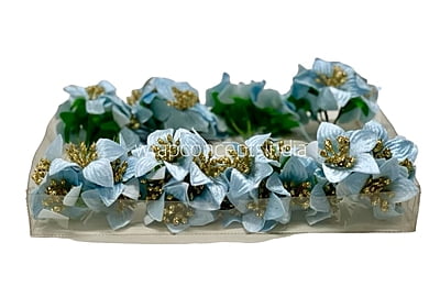 Ice Blue Flowers with Glitter Pollens